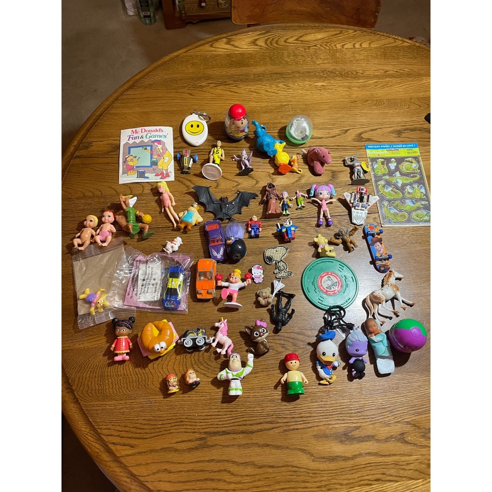 Vintage Toy Lot McDonald's Sesame Street Pokemon Buffalo Bills Figures Cars